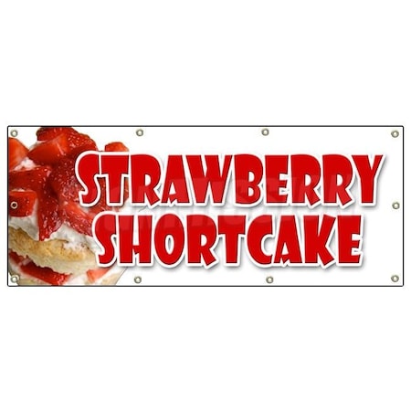 Signmission STRAWBERRY SHORTCAKE BANNER SIGN bakery cake cookies pastry bread B-96 Strawberry Shortcake